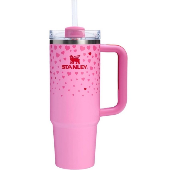 NWT valentines pink Stanley stainless steel H2.0 flowstate quencher tumbler - Picture 1 of 3